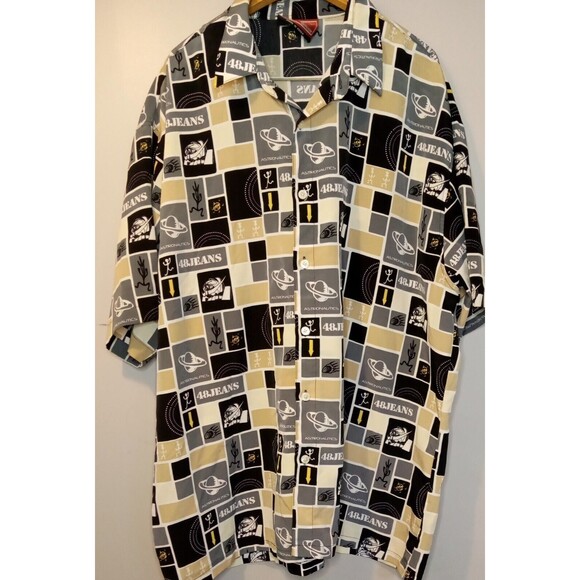 Fourty Eight 48 Jeans SZ XXL Big and Tall Button Up Shirt‎ Y2K 90s - Picture 4 of 9